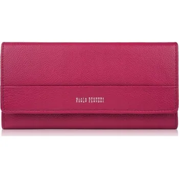Peněženka Dámská kožená peněženka růžová velká horizontální Paolo Peruzzi AL-01-PI