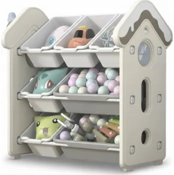 úložný prostor na hračky Skříňka police domeček na hračky pro děti 65x40x70 E064