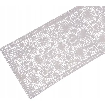 Obraz Béžový krémový běhoun s prolamovaným vzorem z plastu 39x150 cm