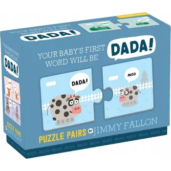 Puzzle MUDPUPPY Puzzle Tvoje první slovo bude TÁTA! 10x2 dílků