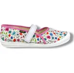 FARE BARE dívčí balerínky, papuče na suchý zip - květinky - 35