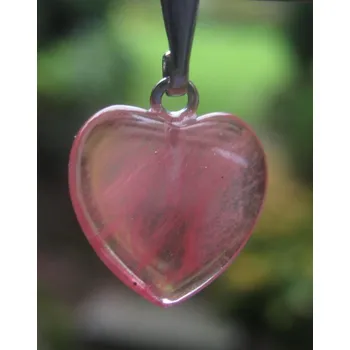 Přívěsek Obsidianit jahodový - přívěšek srdce 1
