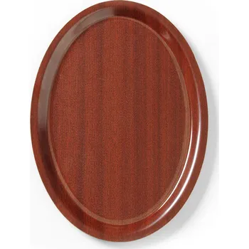 Oválný protiskluzový servírovací tác Mykonos v mahagonovém provedení, Cambro, oválný, Mahagon, 200x265x(H)mm