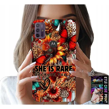 Pouzdro na mobilní telefon POUZDRO PRO MOTOROLA MOTO G10 / G30 - SHE IS RARE, SLUNEČNICE, KVĚTINY, MOTÝLI