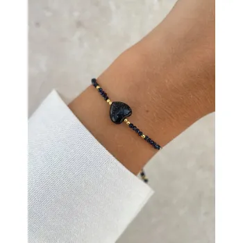 Náramek Náramek na šňůrce Noc Káhiry se srdíčkem