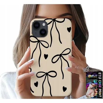 Pouzdro na mobilní telefon POUZDRO NA IPHONE 15 - BÉŽOVÉ MAŠLIČKY S MÓDNÍ STUHOU