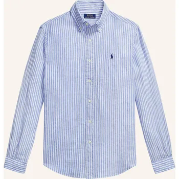 Pánská košile Polo Ralph Lauren Pánská Lněná Košile Custom Fit, modrá /...