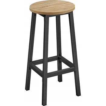 Barová židle Barová Židle Oskar bílý, černý, přírodní dub, dub sonoma 65 cm dřevo