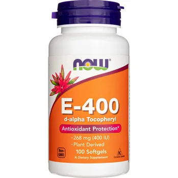 Now Foods Vitamin E 400 IU D-Alfa Tokoferol 100 kapslí