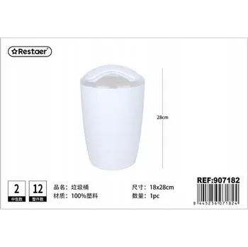 Odpadkový koš VELKÝ BÍLÝ ODPADKOVÝ KOŠ DO KUCHYNĚ NEBO OBÝVÁKU 10L