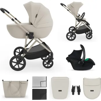 Kočárek KINDERKRAFT Prime 3 Sand Dune 3v1 Kočárek kombinovaný + autosedačka