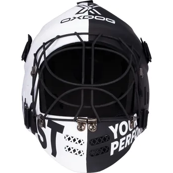 Florbalová maska Oxdog XGUARD HELMET JR Brankařká maska černá / bílá, Junior - max 52 cm, černá