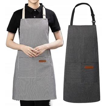 Kuchyňská zástěra 2X DÁMSKÁ KUCHYŇSKÁ ZÁSTĚRA GASTRONOMICKÁ S KAPSYČKAMI NASTAVITELNÁ