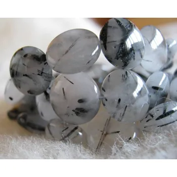 Náhrdelník Křišťál turmalínový – náhrdelník krátký s plošně uloženými čočka