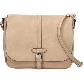 Kabelka Trendy dámská koženková crossbody kabelka Relinda, béžová