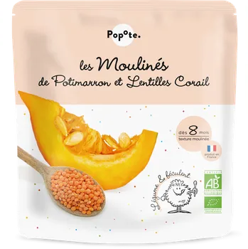 POPOTE bio dýně s červenou čočkou 180 g