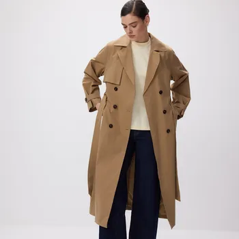 Dámský kabát Reserved - Trenč s páskem - béžová - 129IT-80X - 129IT-80X-XL