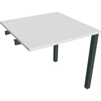 Psací stůl Stůl pracovní US 800 R řetězící rovné - BÍLÁ , ČERNÁ