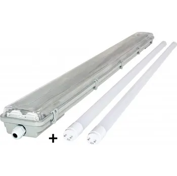Průmyslové svítidlo HEDA KOMPLET HDL236KOM Prachotěsné svítidlo +2 LED trubice T8 18W 1620lm 120cm NEUTRÁLNÍ