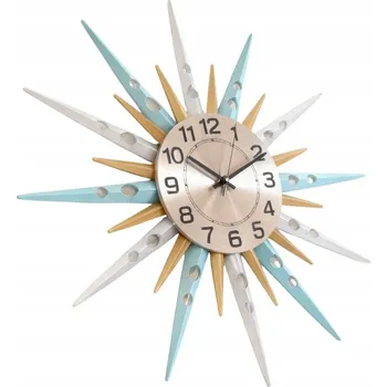 Hodiny VELKÉ EFEKTNÍ ZLATÉ HODINY NA ZEĎ 58 cm