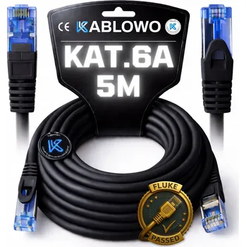 Síťový kabel LAN KABEL SÍŤOVÝ RJ45 CCA ETHERNET CAT.6A S/FTP 5M LANBERG