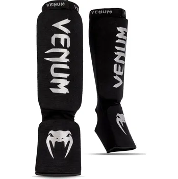 Venum Kontact Shin Guards, Black/Silver Velikost: M
