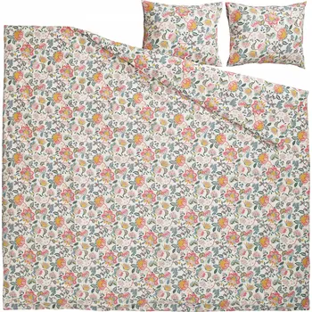 Povlečení Povlečení na přikrývku 200x200 a 2 povlaky na polštáře s vícebarevným květinovým vzorem IKEA DAGGSALVIA