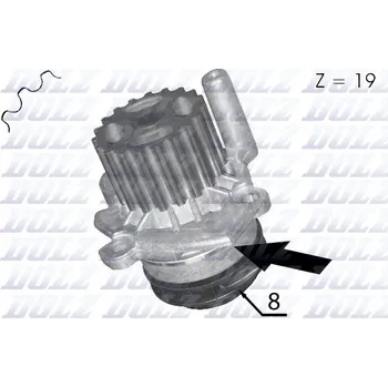 Vodní pumpa motoru Vodní čerpadlo, chlazení motoru Dolz A204