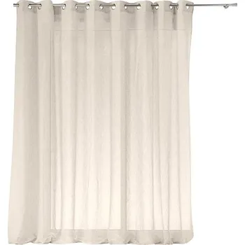 Sprchový závěs Douceur d'intérieur Široký závěs s kroužky, efekt lnu, CARLIN, 300 × 240 cm