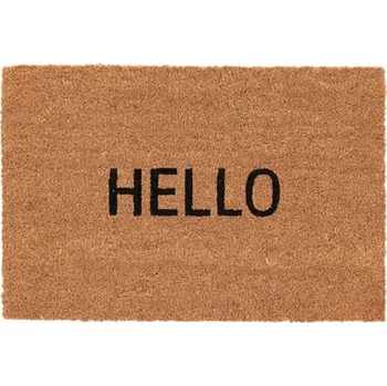 Rohožka VENKOVNÍ KOKOSOVÁ ROHOŽKA PŘED DVEŘE HELLO 60X40CM