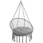 Šedé závěsné křeslo KOLUMBIA s polštářem