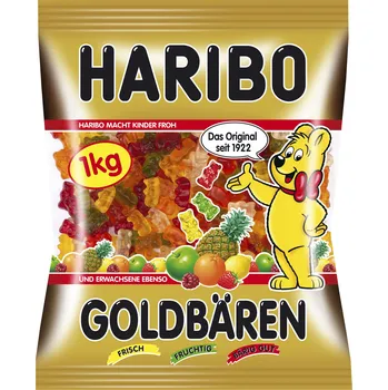 Cukrovinka Haribo Goldbären (jahoda, jablko, citron, pomeranč, ananas, malina) 1 kg