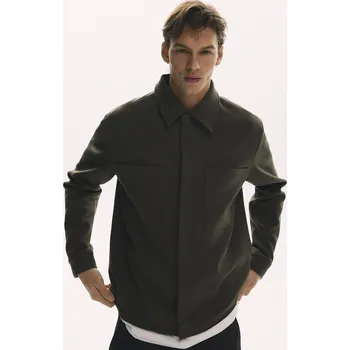 Dámský kabát Reserved - Košilová bunda - tmavě hnědá - 467HM-89X - 467HM-89X-XXL