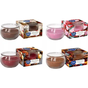 Svíčka Tradiční parafínová svíčka jablko-skořice perník vanilka Aura 4 ks