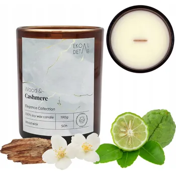 Svíčka Sójová vonná svíčka Wood & Cashmere EkoDetale 1 ks