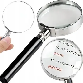 Lupa KOVOVÁ LUPA 60mm x3 SKLO ZVĚTŠOVACÍ LEHKÁ S ZOOMEM