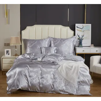 Povlečení POVLEČENÍ 220X200 BAVLNĚNÝ SATÉN SET 3 DÍLNÉ ELEGANTNÍ VÝŠIVKA AT009