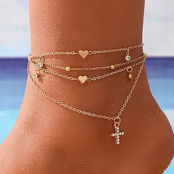 Náramek Náramek na nohu Petrana - Zlatá KP-29402