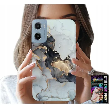 Pouzdro na mobilní telefon POUZDRO PRO MOTOROLA E15 / G05 - ELEGANTNÍ MRAMOROVÉ POUZDRO PRO ŽENY