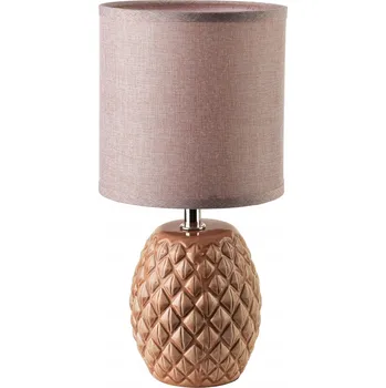 Lampička Stylová stolní lampa LETI lososové barvy, 10x14x28,5 cm