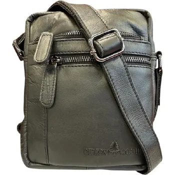 Green Wood pánská kožená crossbody černá 102 blk