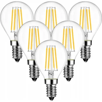 Žárovka LED žárovka E14 4W = 35W teplá bílá 400lm 6 Ks