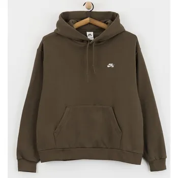 Pánská mikina Nike SB Essential Logo HD (dark hazel/white) S, hnědá