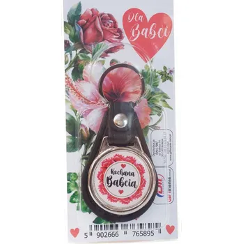 KOVOVÝ PŘÍVĚSEK NA KLÍČE KLÍČE KOCHANA BABCIA