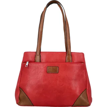 Kabelka Trendy dámská koženková kabelka na rameno Remiga, červená