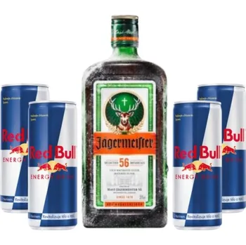 Likér Párty set Jägermeister 0,7l 35% + 4x Red Bull 0,25l