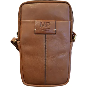 Kabelka Marta Ponti unisex kožené pouzdro na mobil koňakové C240005 CAMEL