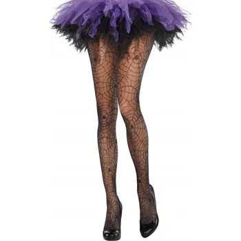 Dámské punčochy Punčocháče pavučina pavoučí síť černé halloween