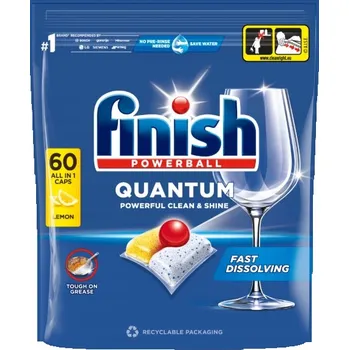 Přípravek do myčky Kapsle do myčky Finish Quantum All-in-1 lemon 60 ks
