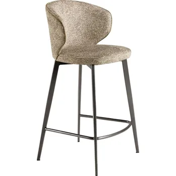 Barová židle Angel Cerdá Hnědá čalouněná barová židle No. 4241, 65 cm